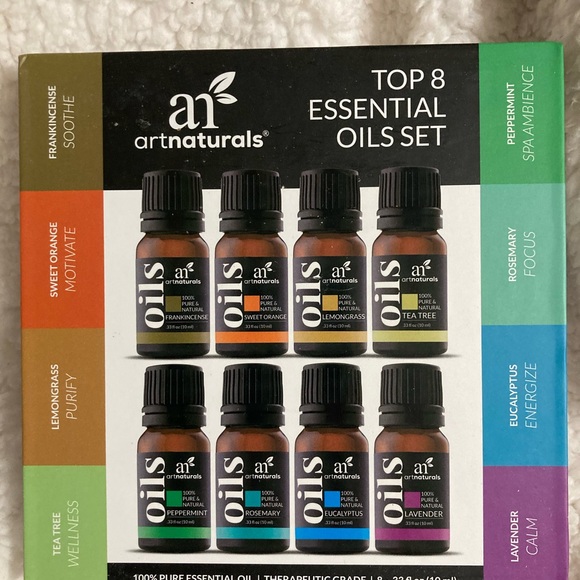 ART NATURALS AROMA OIL DIFFUSER & TOP 8 ESSENTIAL OIL. SET, FENG SHUI, BOHEMIAN - Picture 4 of 13